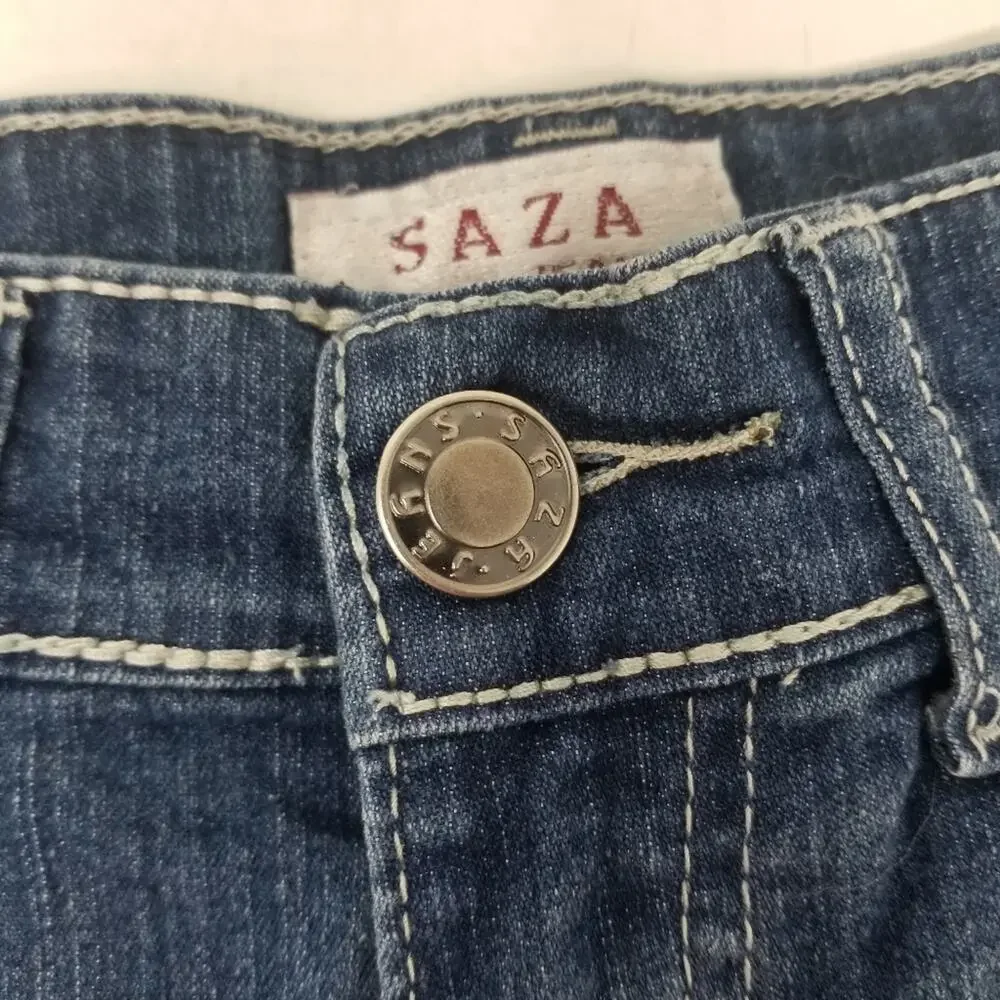 Saza Denim Shorts Short Shorts Low Rise Cutoffs ‎ Hipster Juniors Size 3